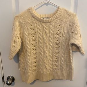EUC Short Sleeve Zara Cable Gauge Sweater